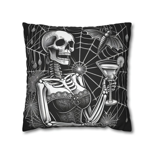 Drink until you can't feel Goth throw pillow cover