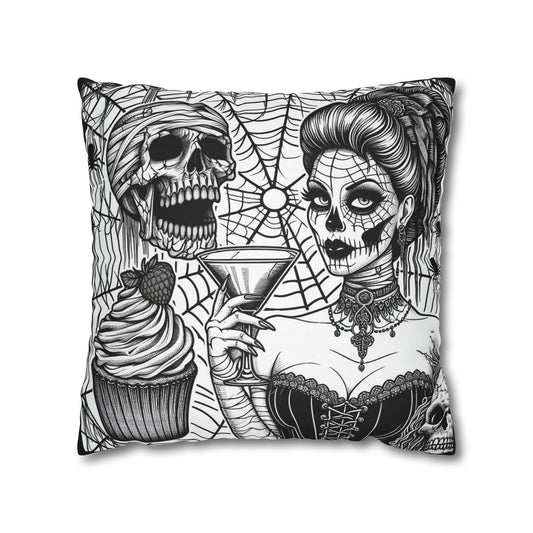Housewife Goth throw pillow cover