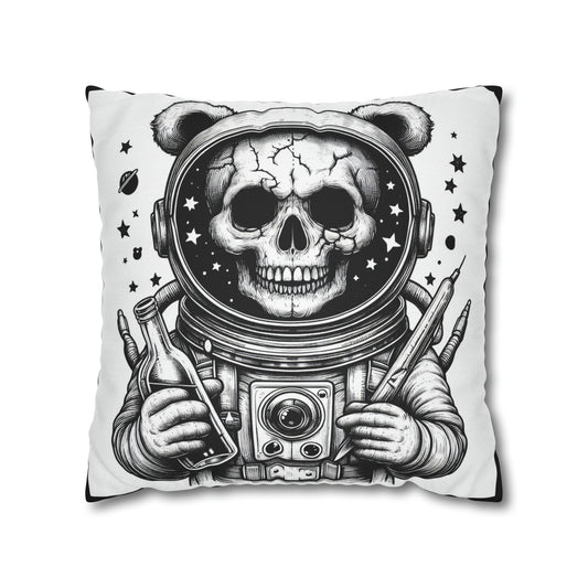 Cute Skull Astronaut Goth throw pillow cover