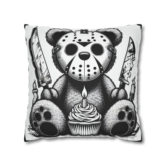 Jason Killer bear Goth throw pillow cover