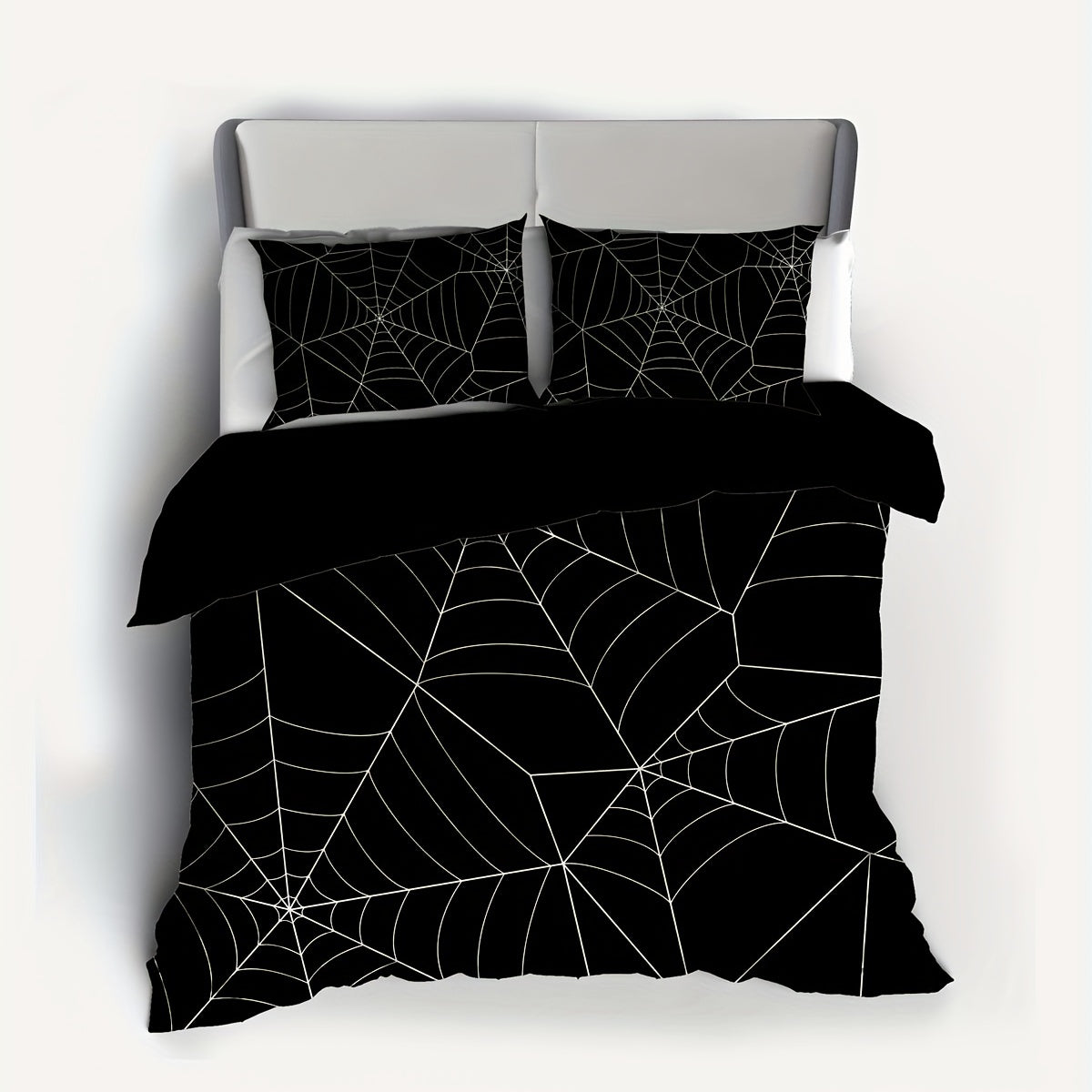 3pcs Duvet Cover Set (1*Duvet Cover + 2*Pillowcase, Without Core), Spider Web Digital Print Bedding Set, Soft Comfortable Duvet Cover, For Bedroom, Guest Room