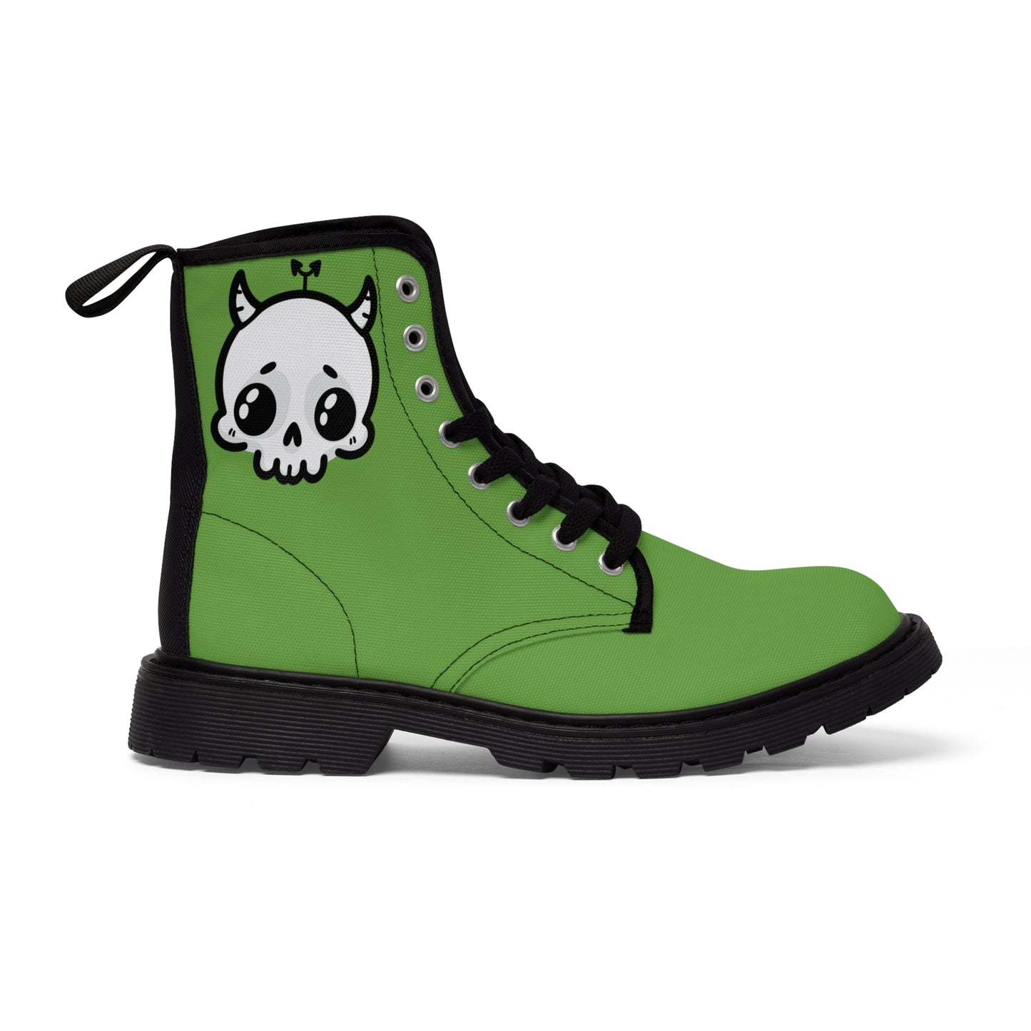 Green Sin Sir Demon Succubus Canvas Boots