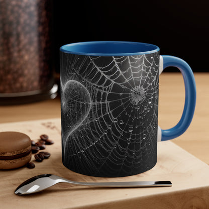 Spider Web Heart goth Coffee Mug, 11oz