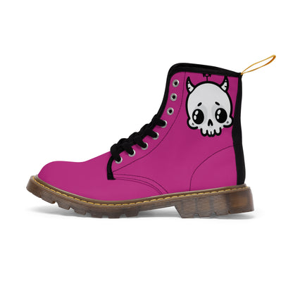 Pink Sin Sir Demon Succubus Canvas Boots