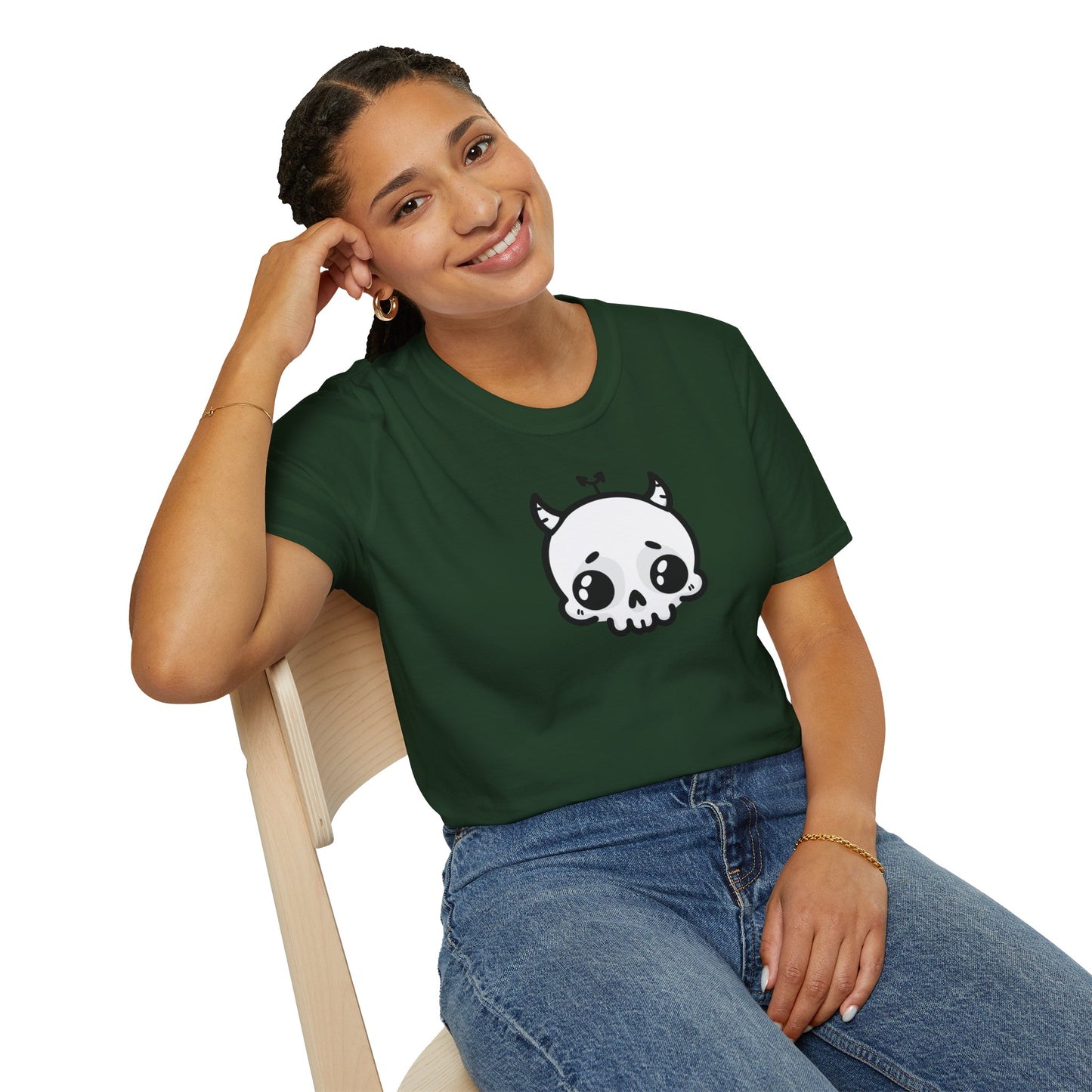 Grrr Demon Skull Unisex Softstyle T-Shirt