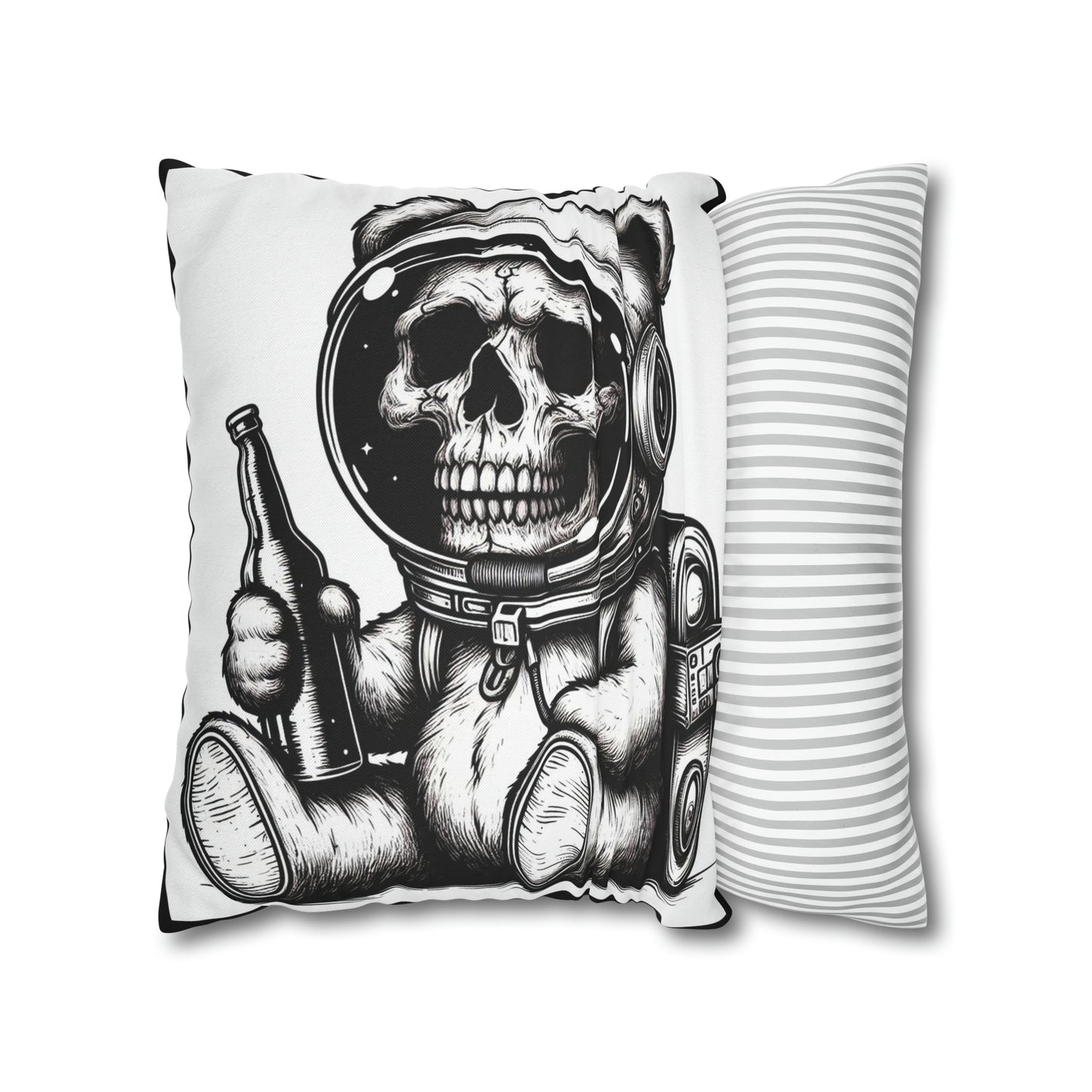 Out of this world bear Goth throw pillow cover