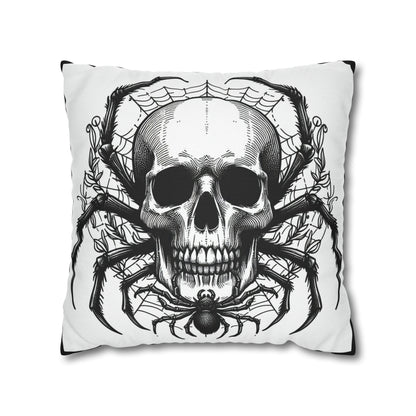 Spider Skull Goth throw pillow cover