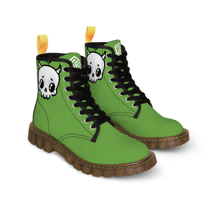 Green Sin Sir Demon Succubus Canvas Boots