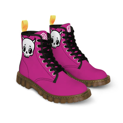 Pink Sin Sir Demon Succubus Canvas Boots