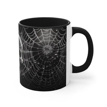 Spider Web Human Skull goth Coffee Mug, 11oz