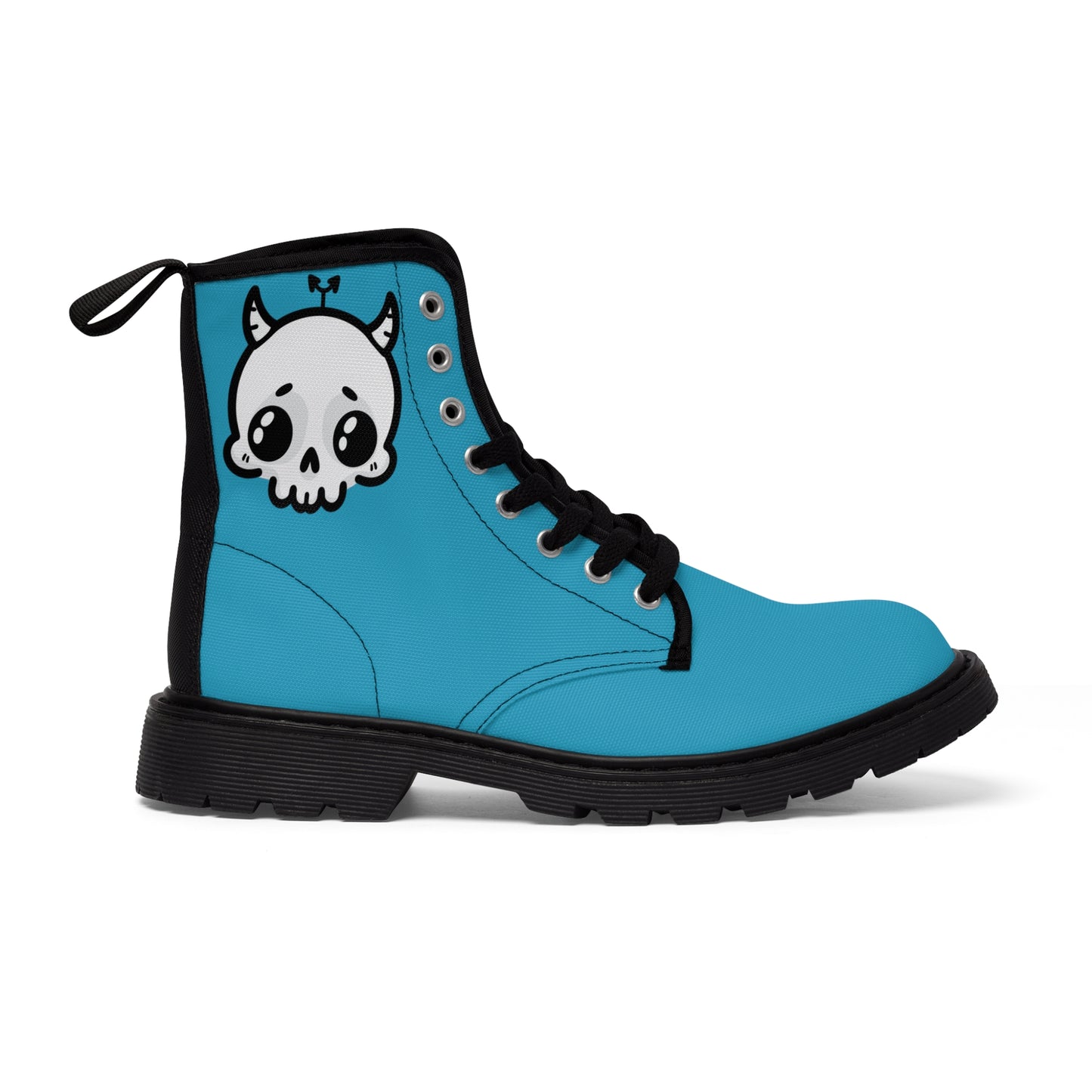 Blue Sin Sir Demon Succubus Canvas Boots