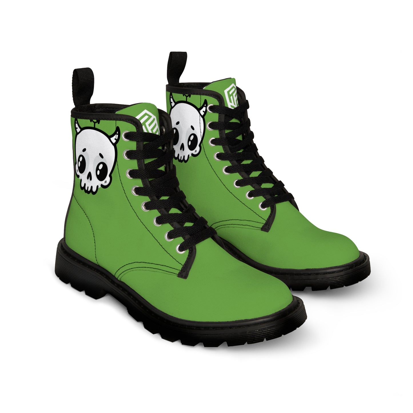 Green Sin Sir Demon Succubus Canvas Boots