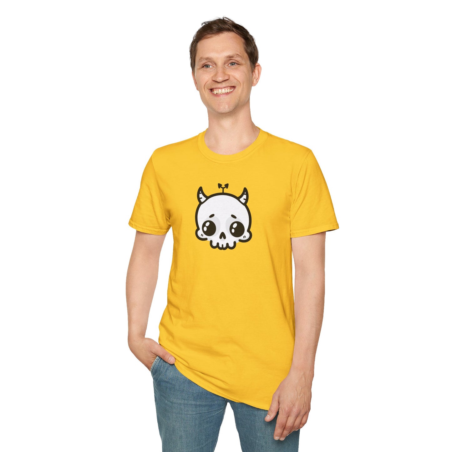 Grrr Demon Skull Unisex Softstyle T-Shirt