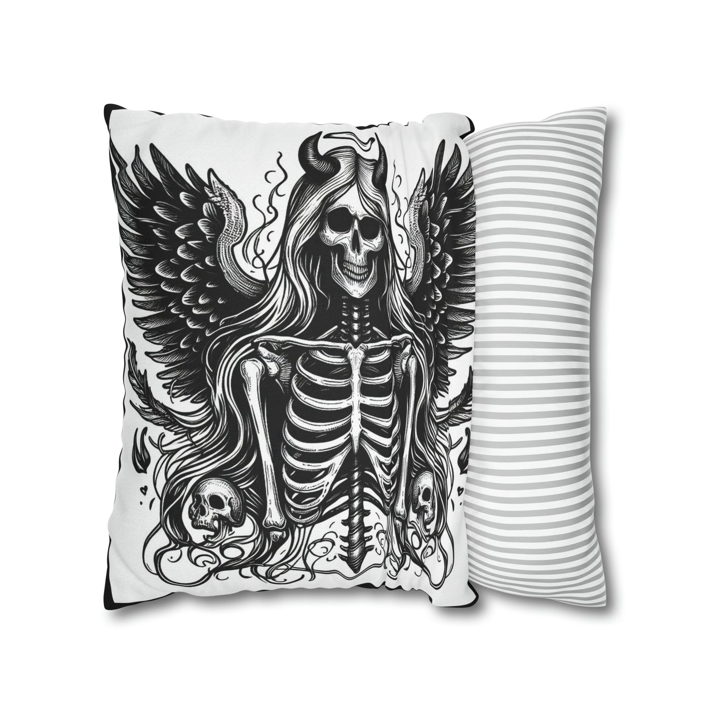 Dark Angel Goth throw pillow cover