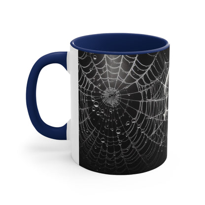 Spider Web Human Skull goth Coffee Mug, 11oz