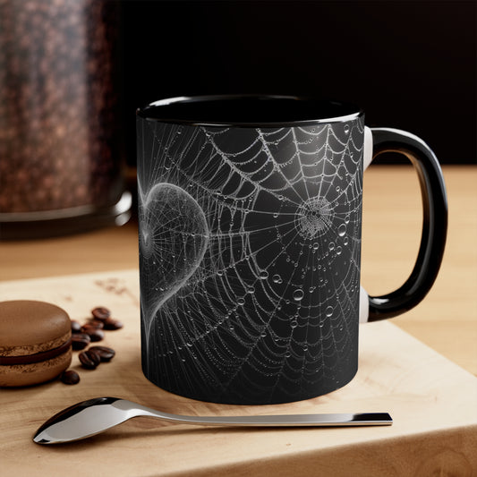 Spider Web Heart goth Coffee Mug, 11oz