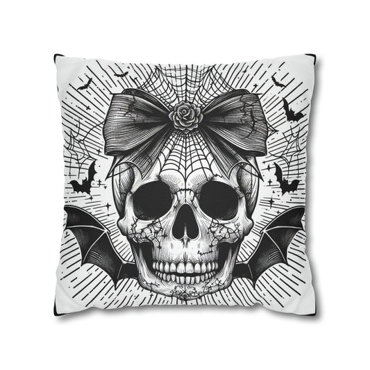 Female Skull throw pillow cover