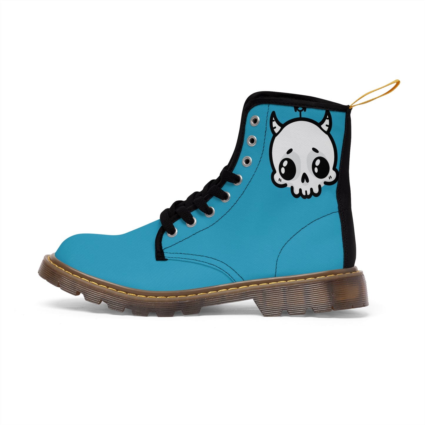 Blue Sin Sir Demon Succubus Canvas Boots