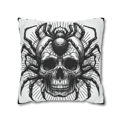 Skull and Spiders Goth throw pillow cover