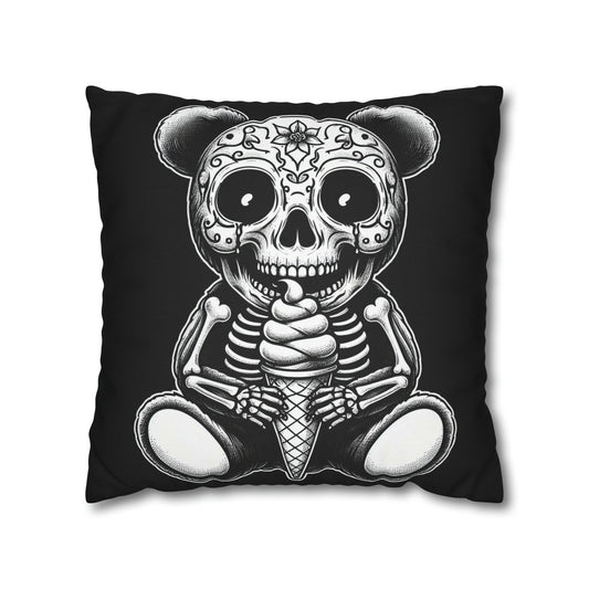 Frozen Yogurt Bear Goth throw pillow cover