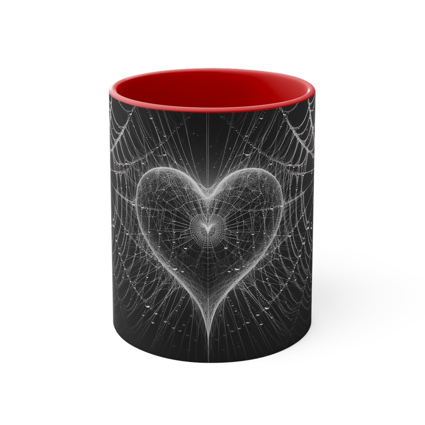 Spider Web Heart goth Coffee Mug, 11oz