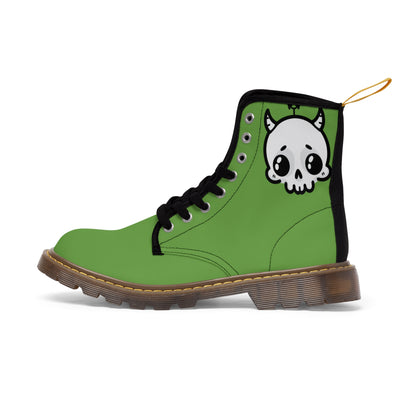 Green Sin Sir Demon Succubus Canvas Boots