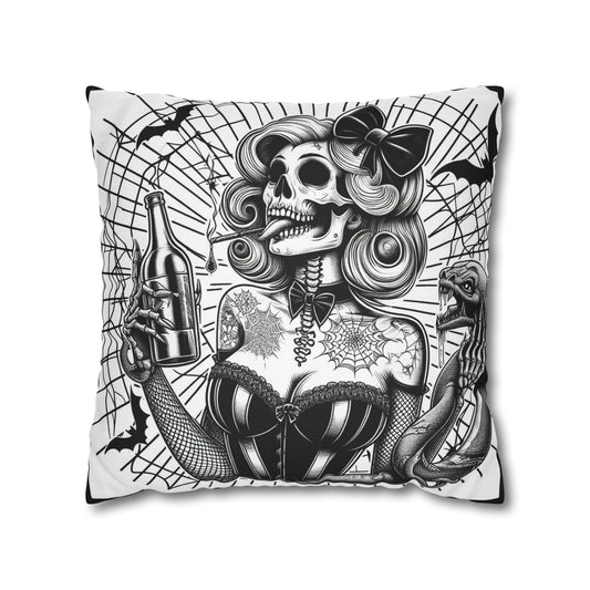 Living Dead Girl Goth throw pillow cover