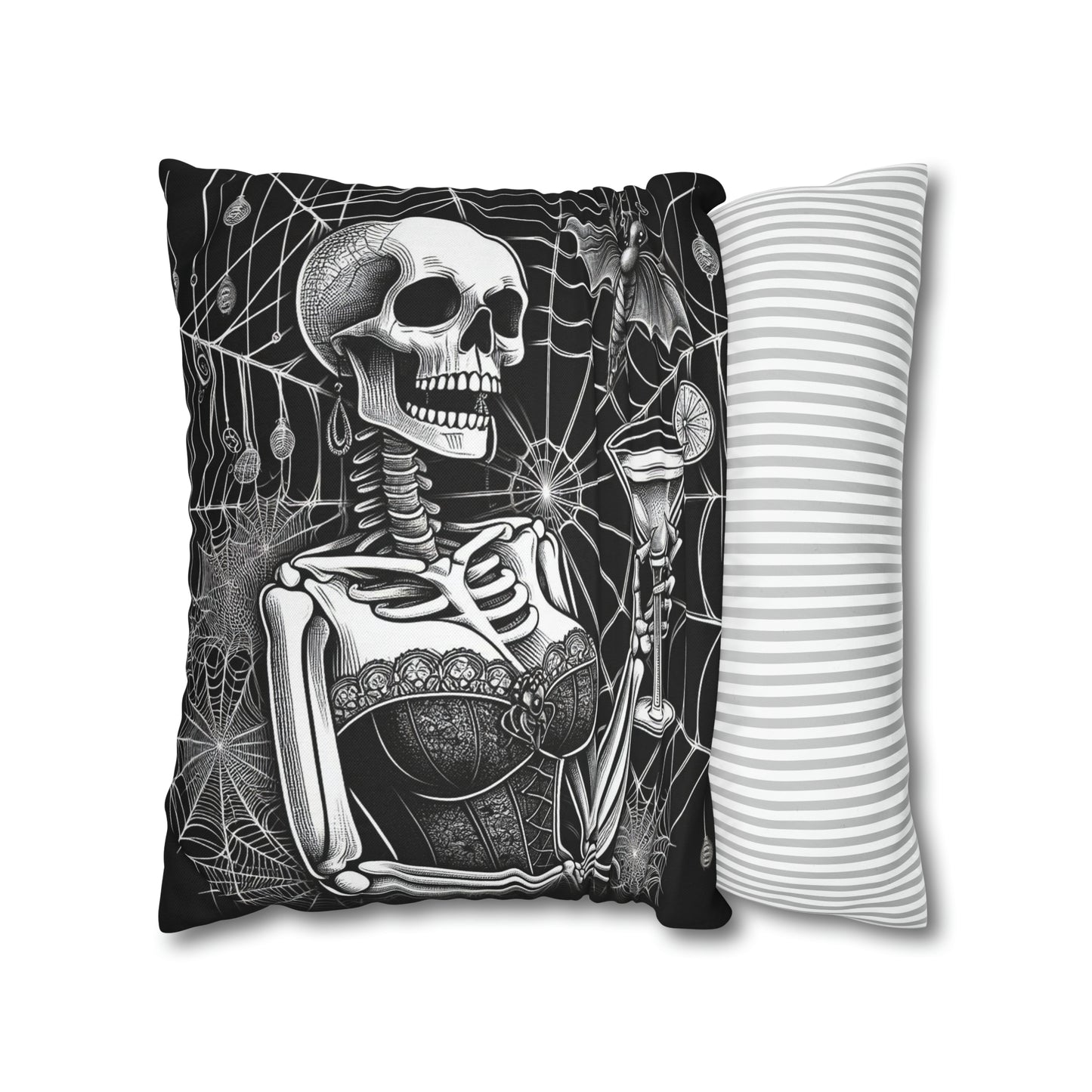 Drink until you can't feel Goth throw pillow cover