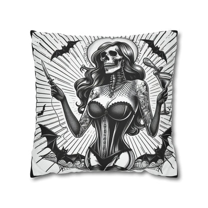 Killer Martini Goth throw pillow cover