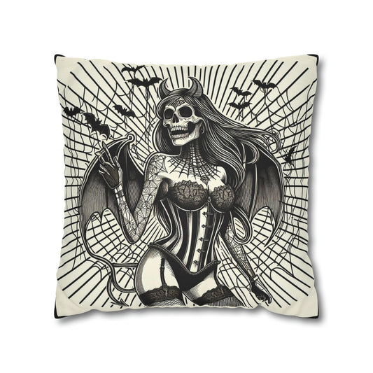 Succubus Goth throw pillow cover