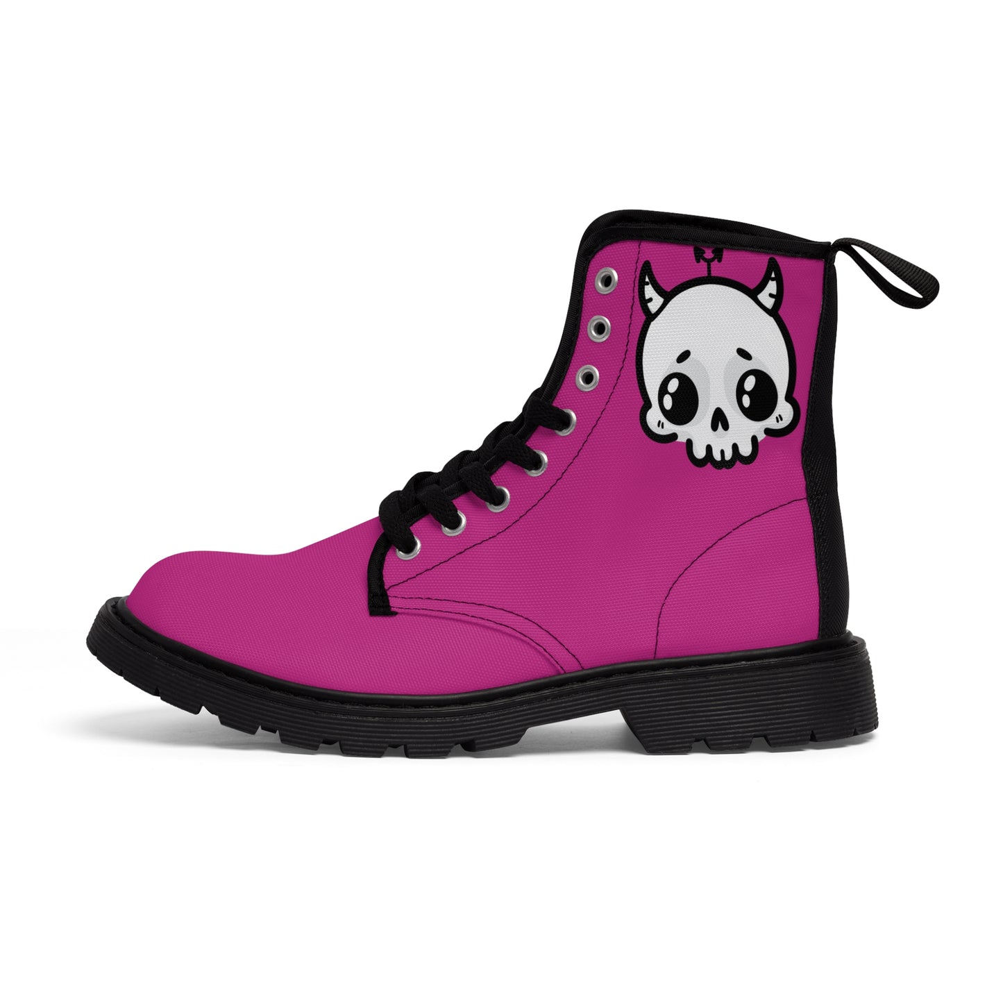 Pink Sin Sir Demon Succubus Canvas Boots