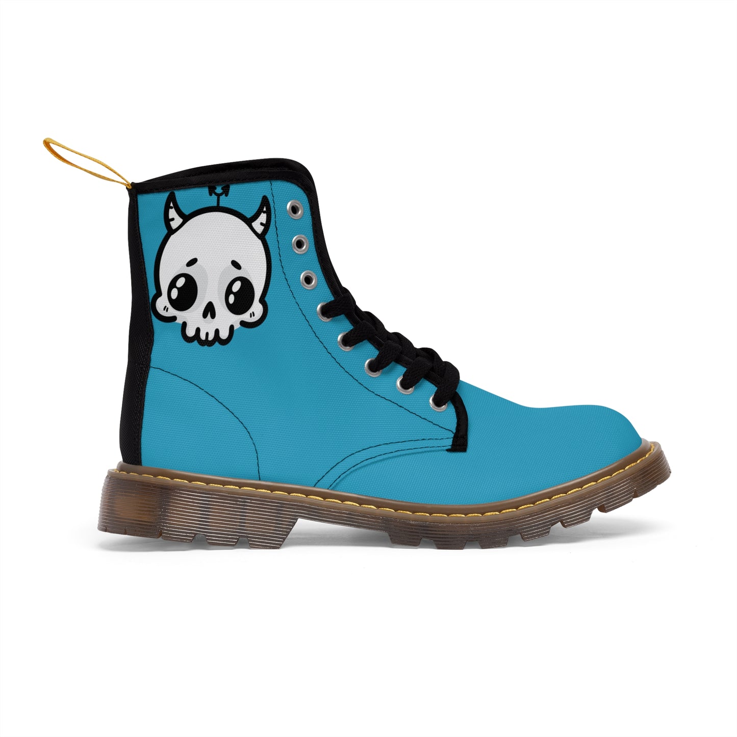 Blue Sin Sir Demon Succubus Canvas Boots