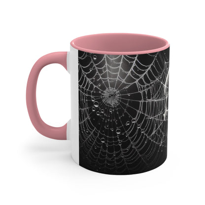 Spider Web Human Skull goth Coffee Mug, 11oz