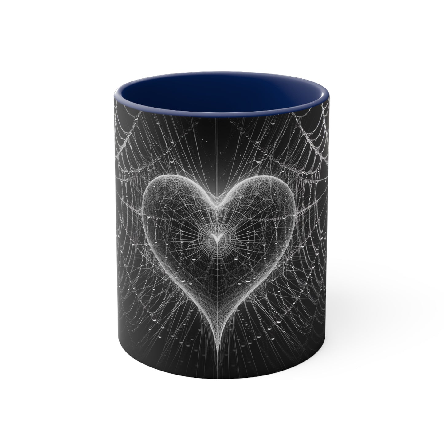 Spider Web Heart goth Coffee Mug, 11oz