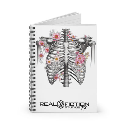 Floral Ribs Spiral Notebook - Ruled Line