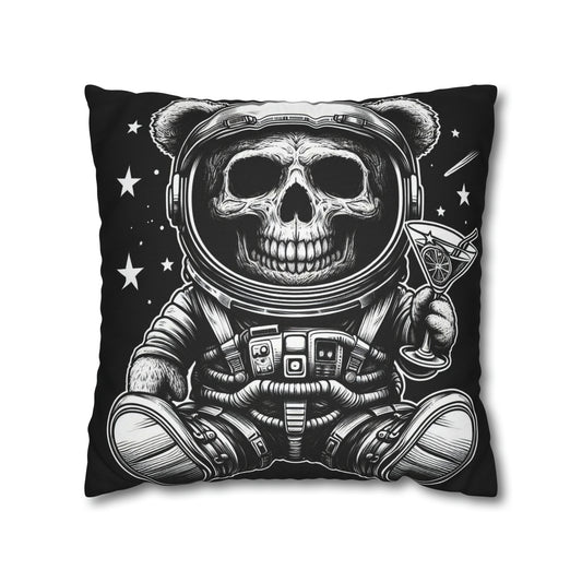 Martini Teddy Bear in Space throw pillow cover