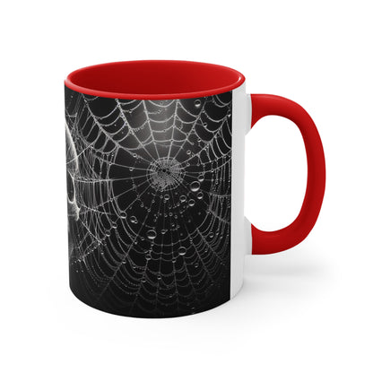 Spider Web Human Skull goth Coffee Mug, 11oz