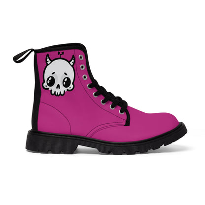 Pink Sin Sir Demon Succubus Canvas Boots