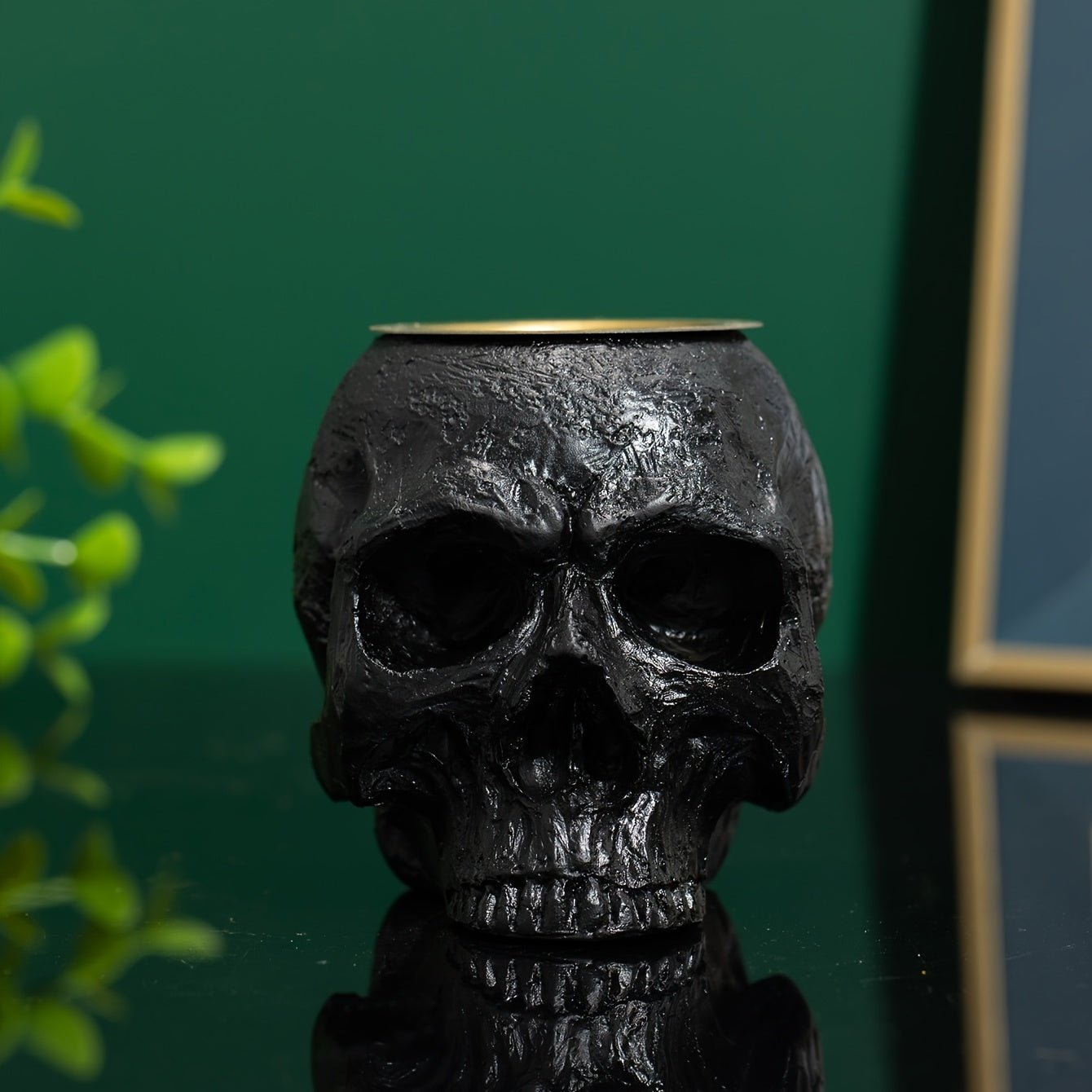 Skull Gothic Candle and incense Holder