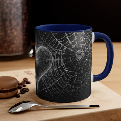 Spider Web Heart goth Coffee Mug, 11oz