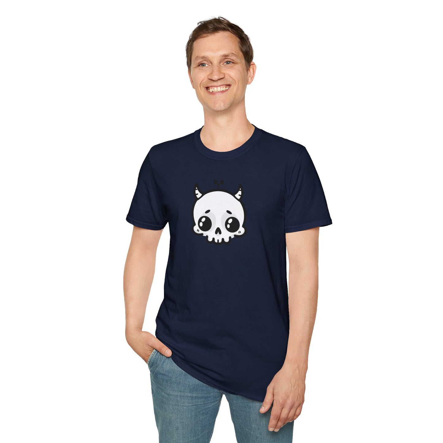 Grrr Demon Skull Unisex Softstyle T-Shirt