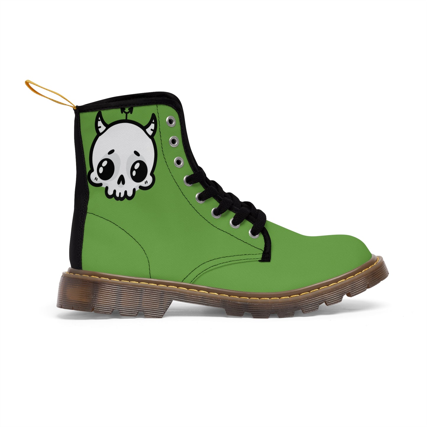 Green Sin Sir Demon Succubus Canvas Boots