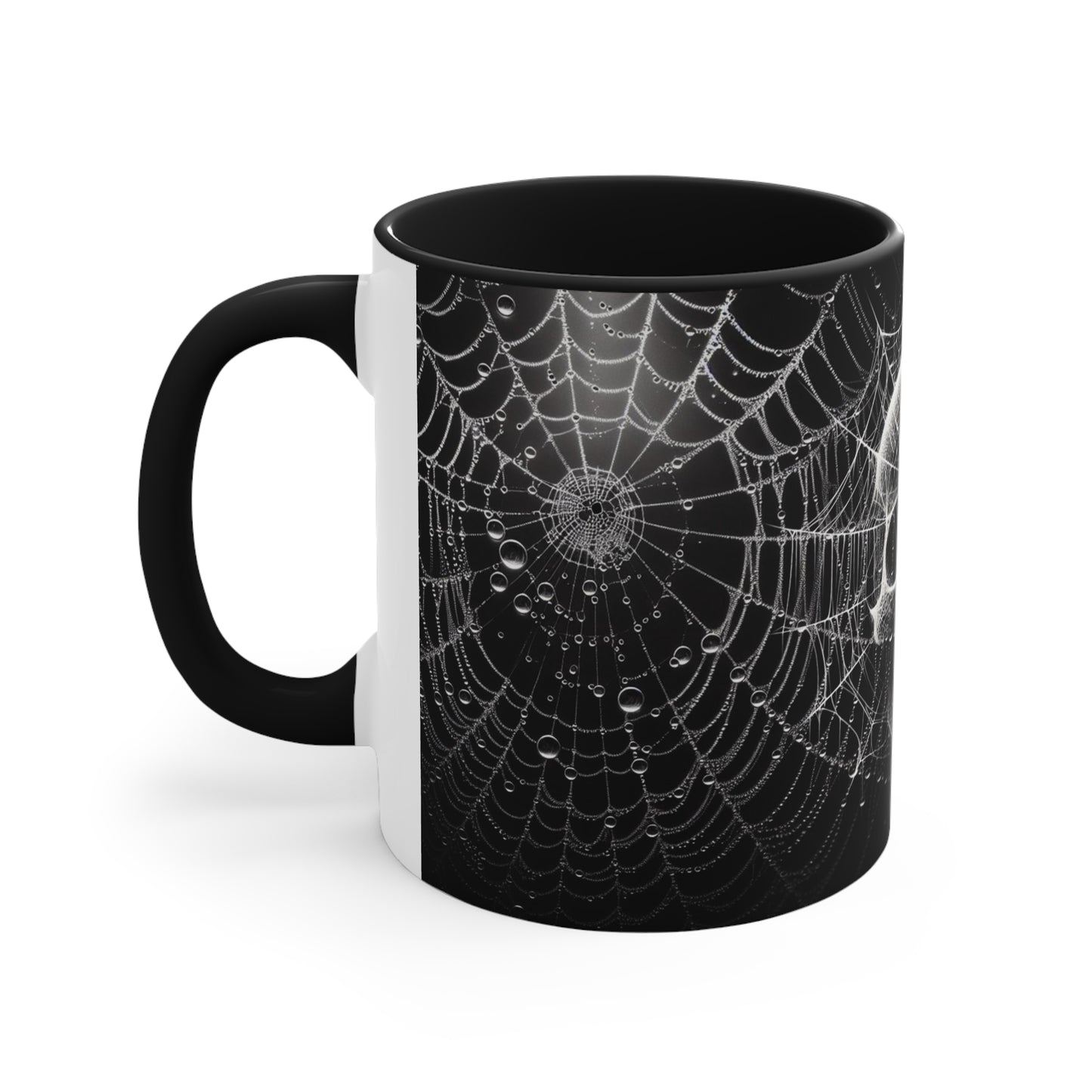 Spider Web Human Skull goth Coffee Mug, 11oz