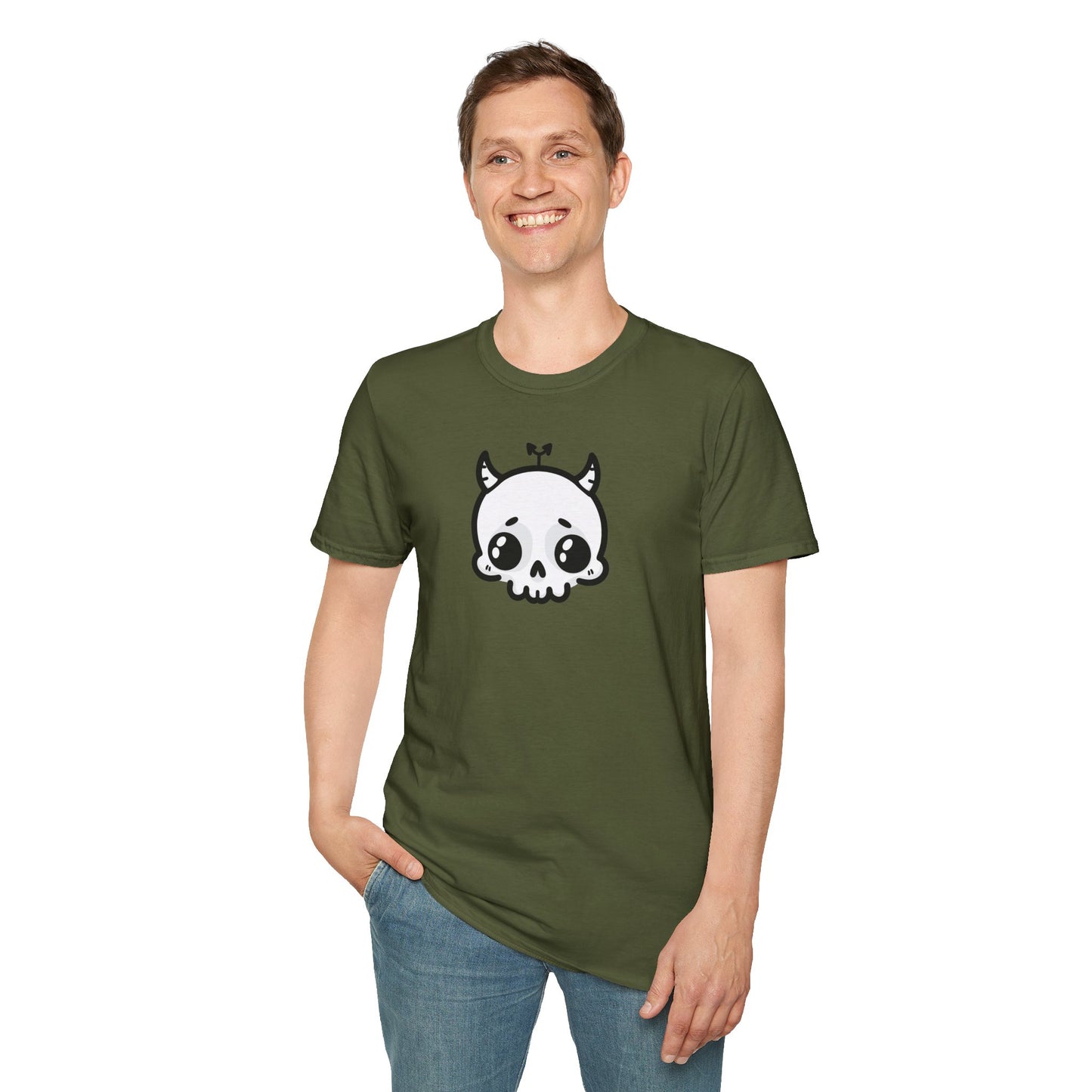 Grrr Demon Skull Unisex Softstyle T-Shirt