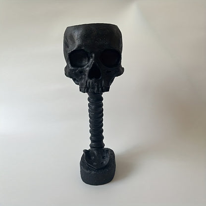 Gothic Skull and Spine Flower Pot