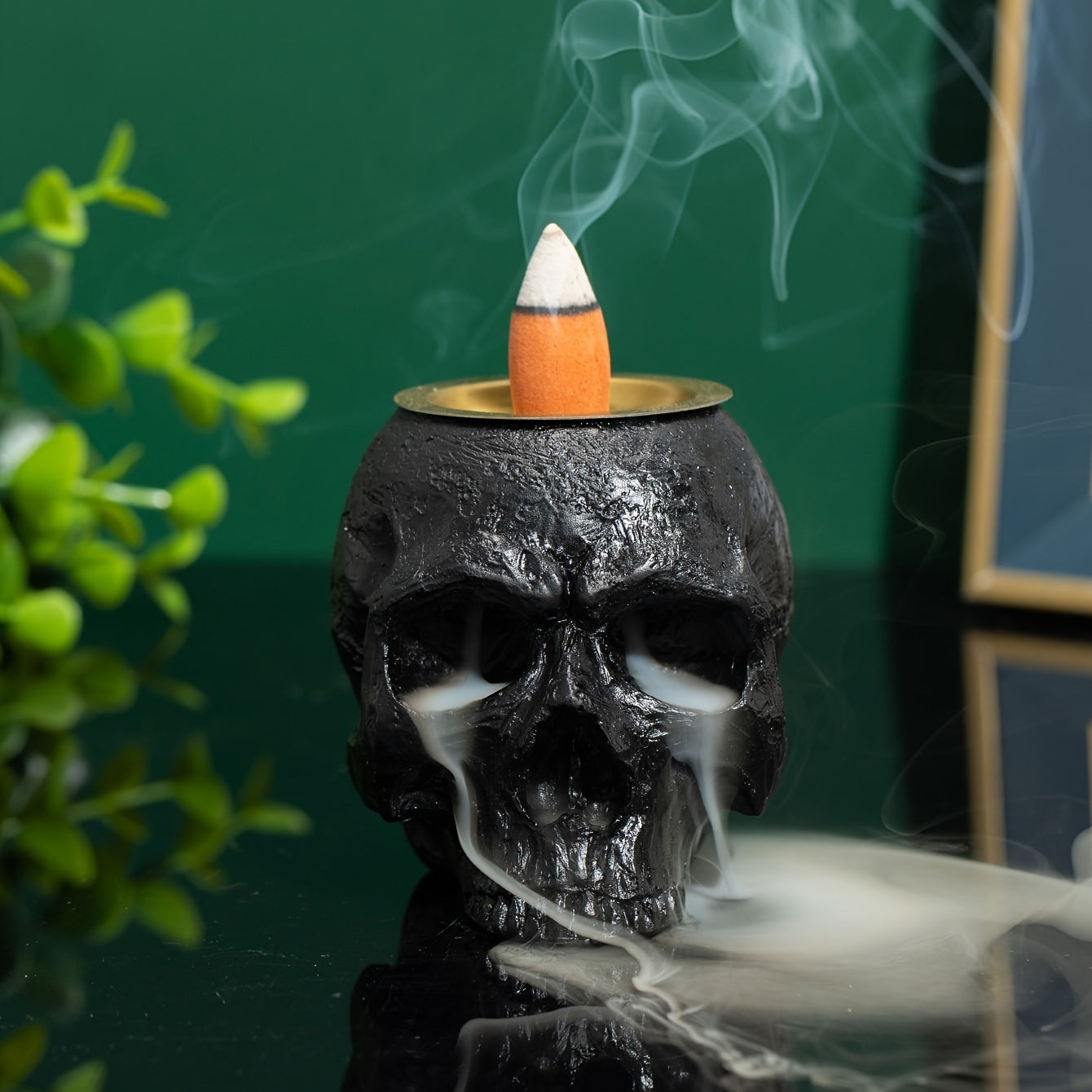 Skull Gothic Candle and incense Holder